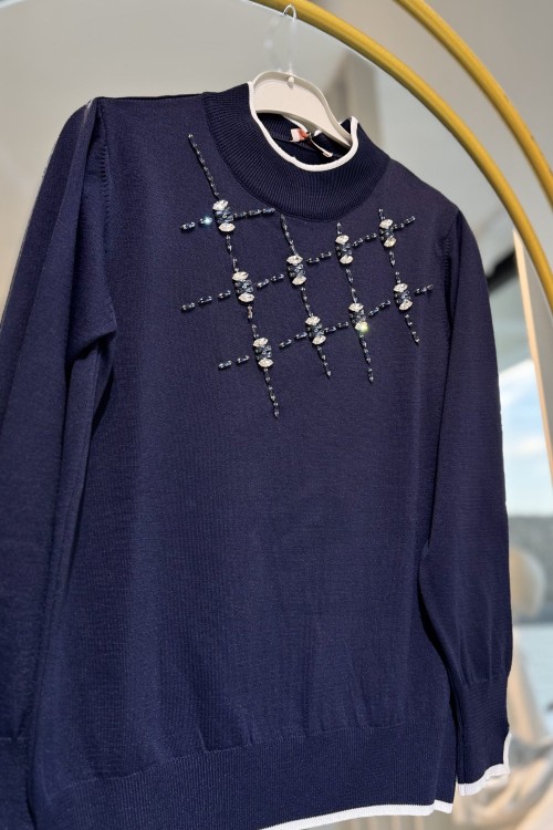 NPRİVE MERSERIZE KAZAK 7006 Lacivert