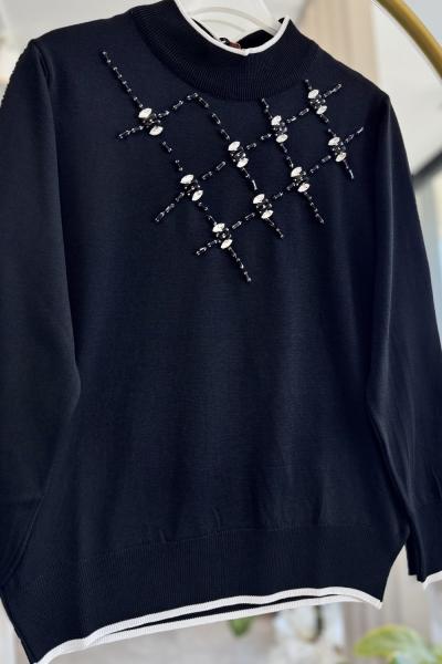 NPRİVE MERSERIZE KAZAK 7006 Siyah