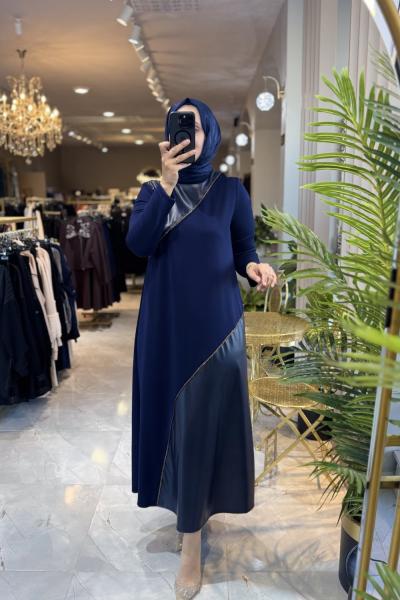 LALE ELBİSE 3510 Lacivert