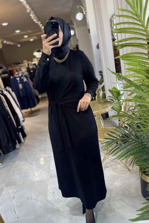 Leydi elbise 3230  Siyah