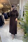 Leydi elbise 3230 Acı Kahve