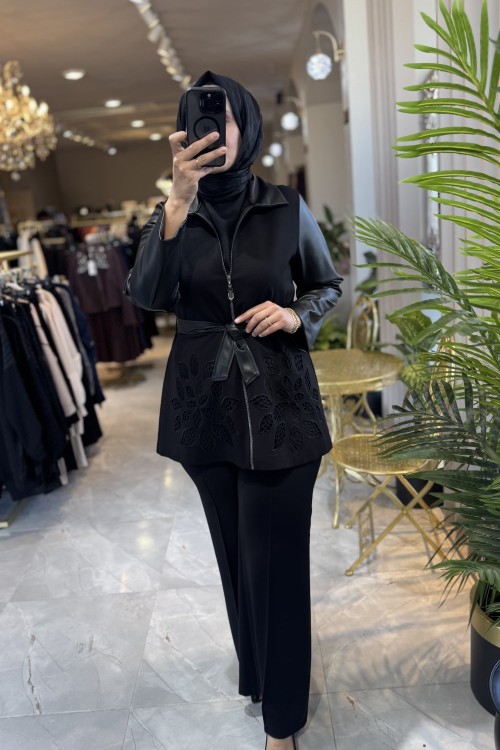 FEUİLLE CEKET Siyah