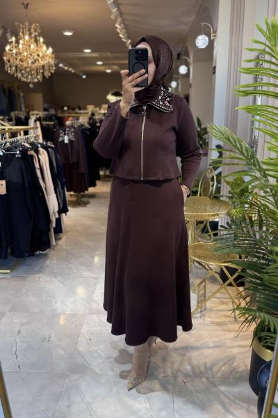 NPRİVE 9500 YAKA DET.TAKIM Kahverengi