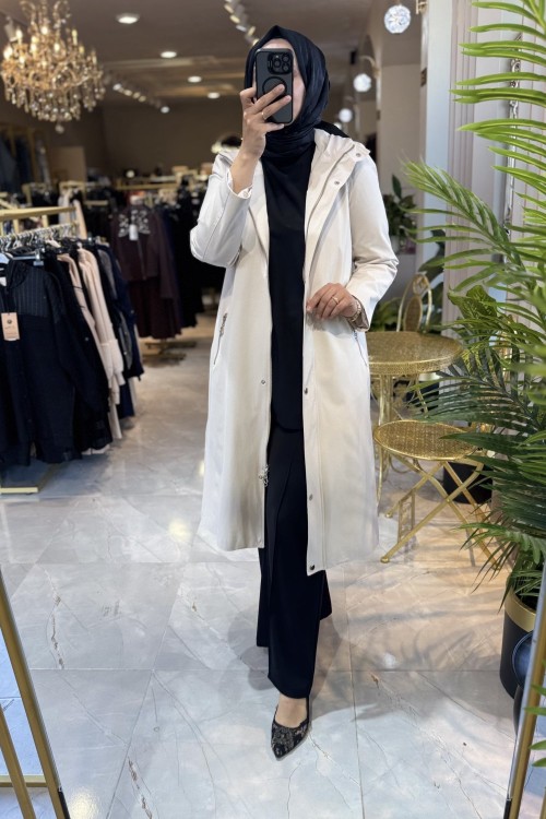 NPRIVE 4253 İÇİ KÜRKLÜ TRENCH Bej