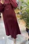 GUPSE ELBİSE 3613 Bordo