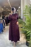 NPRİVE 3236  AHU ELBİSE Bordo