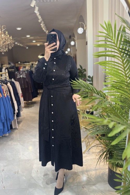 NPRİVE 3236 AHU ELBİSE Siyah