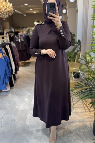 VENÜS ELBİSE Patlıcan Moru