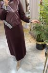 MARSİLYA ELBİSE 3612 Acı Kahve