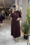 SENORE ELBİSE 3520 Kahverengi