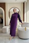 ALYA MERSERİZE ELBİSE Mor