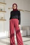 AİŞE MODA BOL PAÇA PANTOLON  Bordo