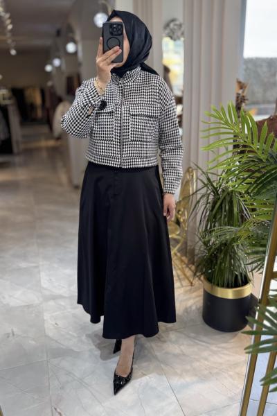 NPRİVE 8091 PARLAK KLOŞ ETEK Siyah