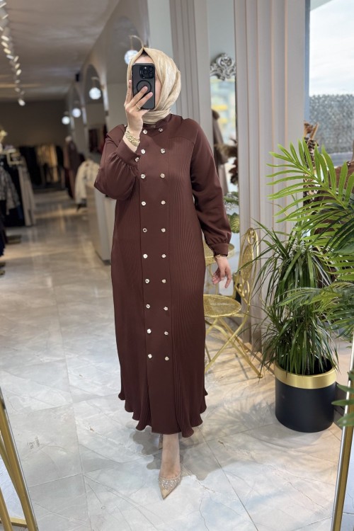 VENESSA ELBİSE  Kahverengi