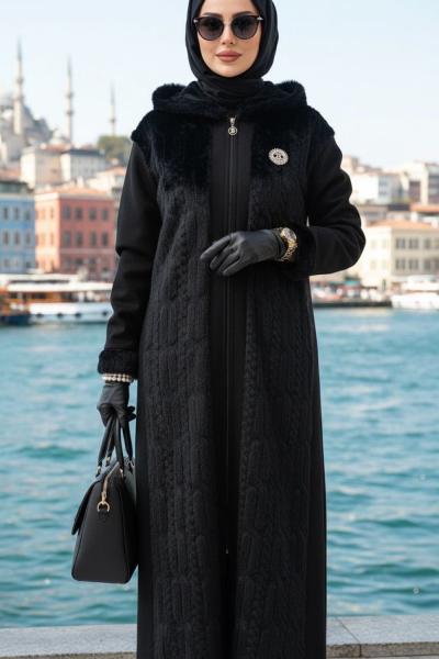 Mevzim vizon kürk 6514 Siyah