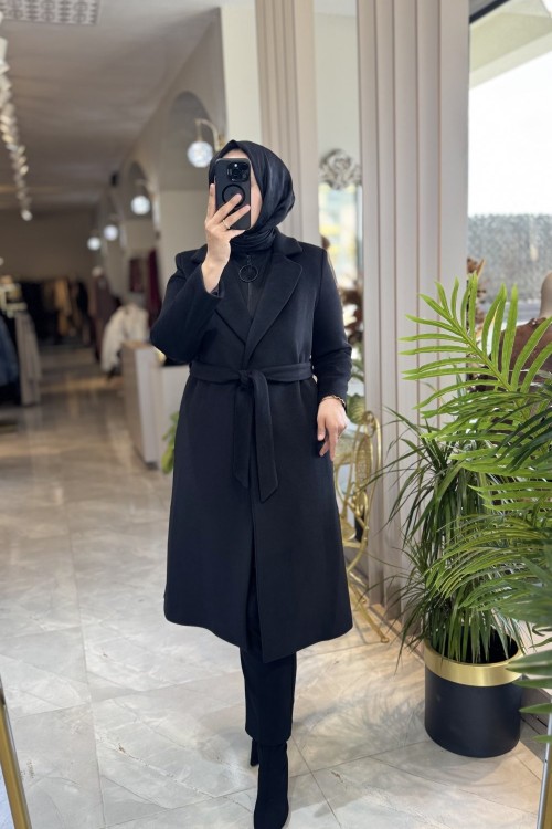 NPRİVE LİNE KAŞE KABAN (4334) Siyah