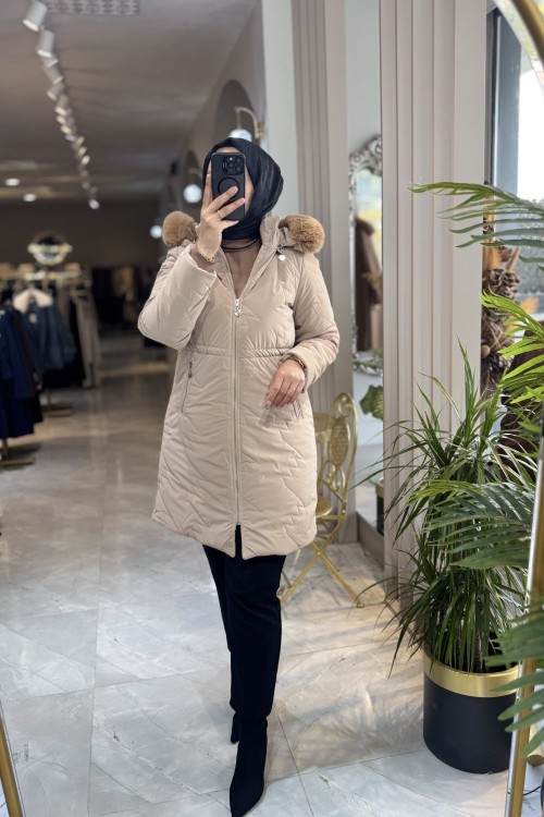 NPRİVE 4342 BEL BÜZGÜ DETEY KAPİTONE KABAN  Vizon