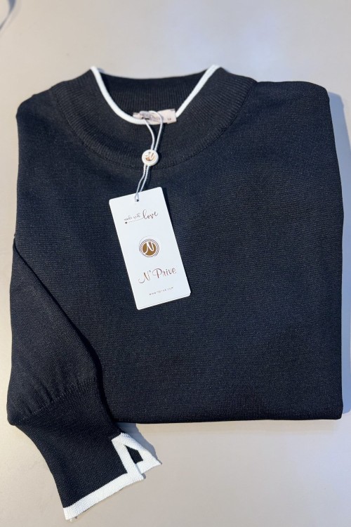 NPRİVE 7036 MERSERİZE TUNİK Siyah