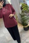 NPRİVE MERSERIZE 7028 TUNİK Bordo
