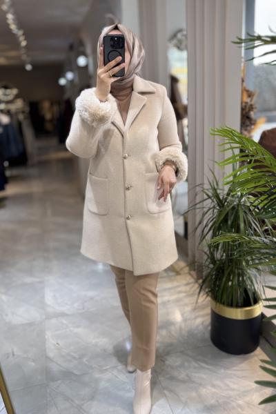 NPRİVE 4133 ANGORA KABAN Bej