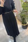 VİYON 3565 MERSERIZE ELBİSE  Siyah