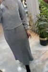 NPRİVE 5235 TRİKO ELBİSE TAKIM Gri