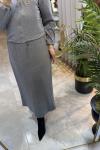 NPRİVE 5235 TRİKO ELBİSE TAKIM Gri