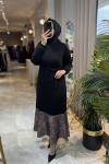 BELİZ ELBİSE 3618 Siyah