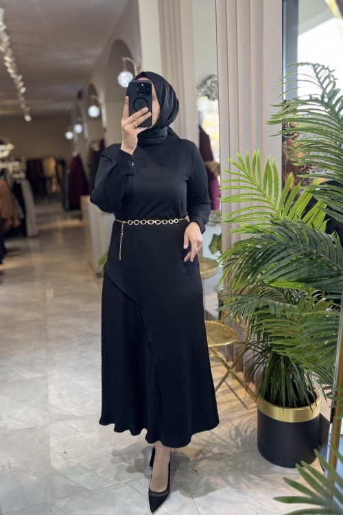 MİLANO ELBİSE 3616 Siyah