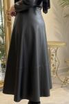 SORDİDE DERİ ETEK Siyah