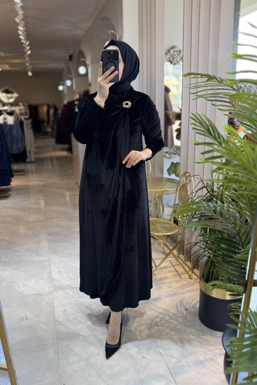 KAŞMİR ELBİSE  Siyah