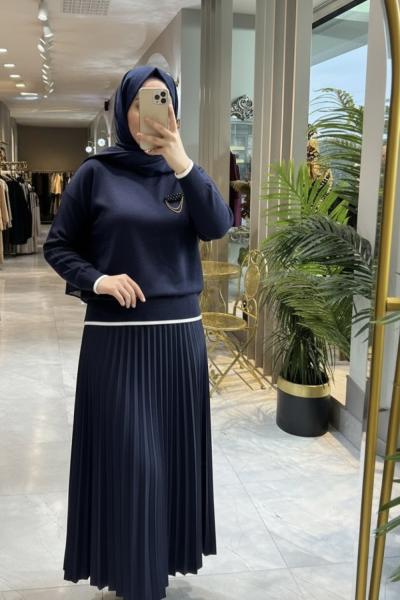 NPRİVE 7043 BROŞ DET.KAZAK Lacivert