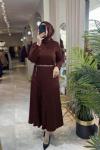 MİLANO ELBİSE 3616 Kahverengi