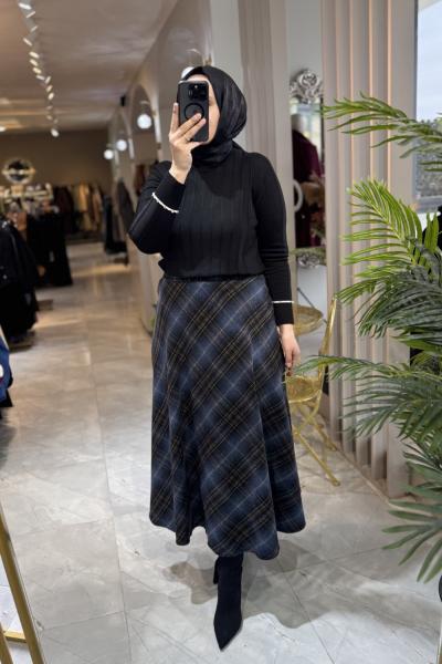 KAŞE EKOSE ETEK Lacivert