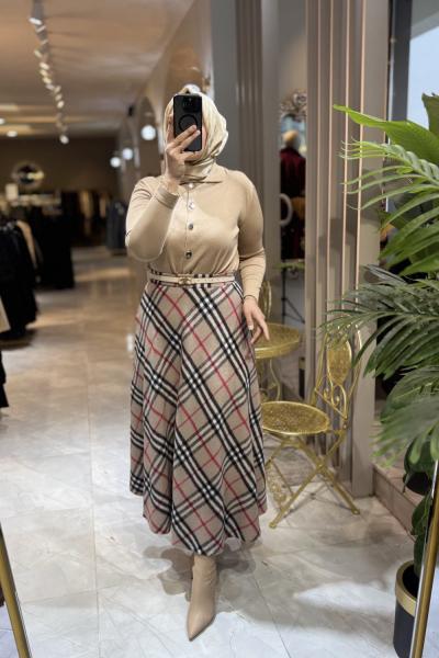 EKOSE BR DESENN KAŞE ETEK  Bej