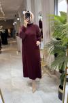 NARİN MERSERİZE ELBİSE(148) Bordo