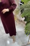 NARİN MERSERİZE ELBİSE(148) Bordo
