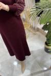 NARİN MERSERİZE ELBİSE(148) Bordo