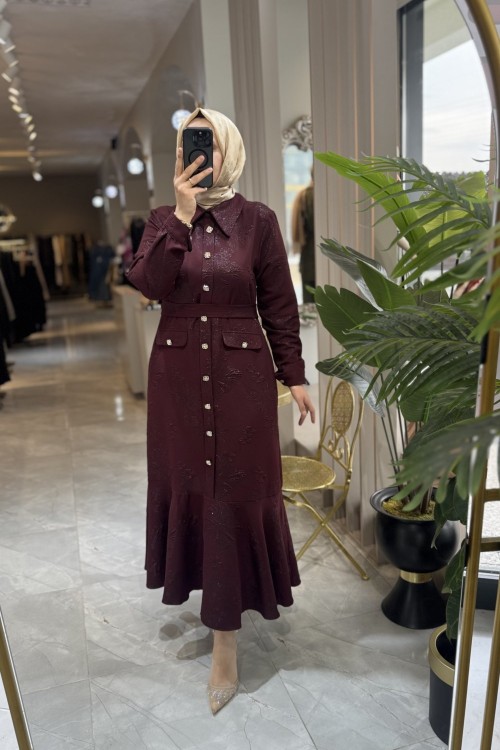 MARGARİTA ELBİSE Bordo