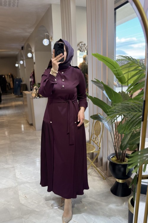 ELİZABETH ELBİSE Mürdüm