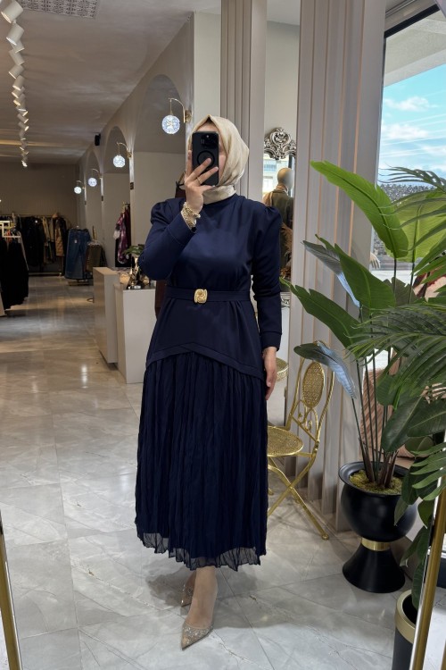 ROSALİNDA ELBİSE Lacivert