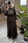 SARAH ELBİSE Kahverengi