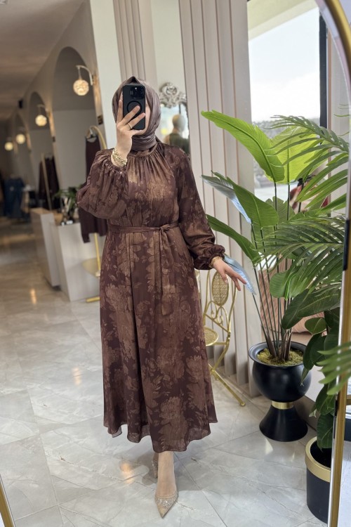 AURA ELBİSE Kahverengi