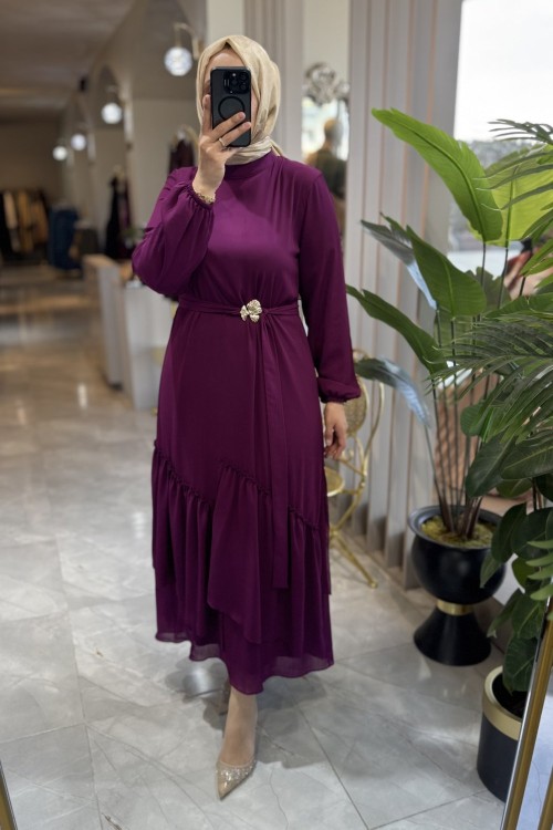 REBECCA ELBİSE  Mürdüm