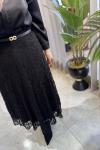 NİL DANTEL ETEK  Siyah