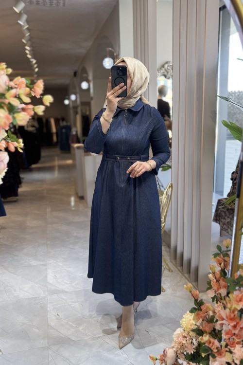 NPRİVE COOL ELBİSE 13260 Mavi