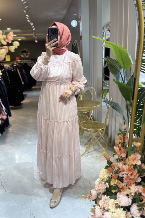 KUMSAL ELBİSE Pembe