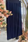 PİLİSELİ ŞİFON ETEK Lacivert