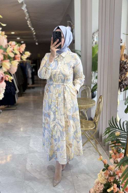 DENİZ YILDIZI ELBİSE Bej