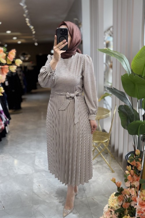 NPRİVE NİHAN ELBİSE Kahverengi